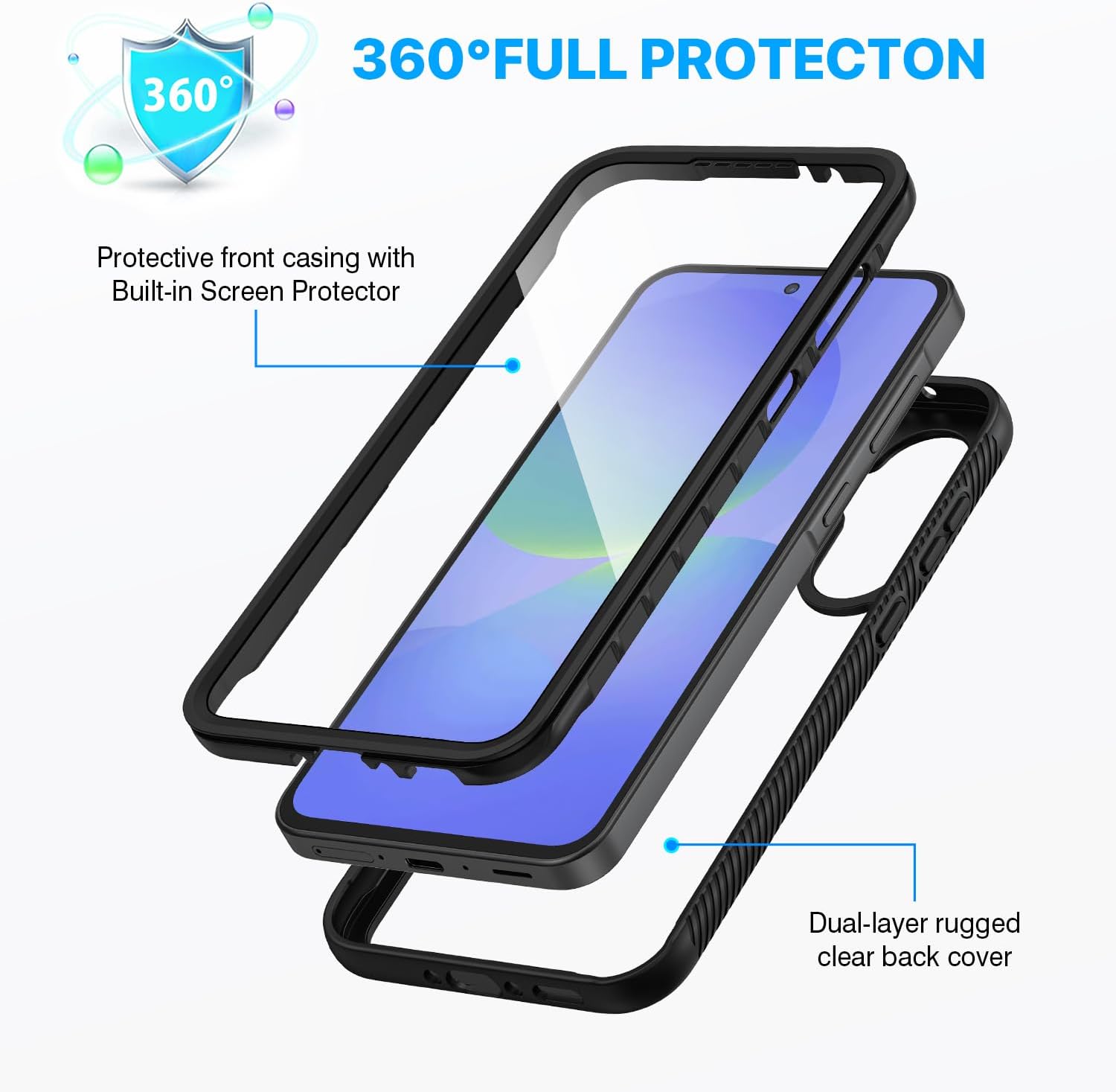 Thumbnail 1 de CENHUFO Samsung A56/A36 Case with Screen Protector