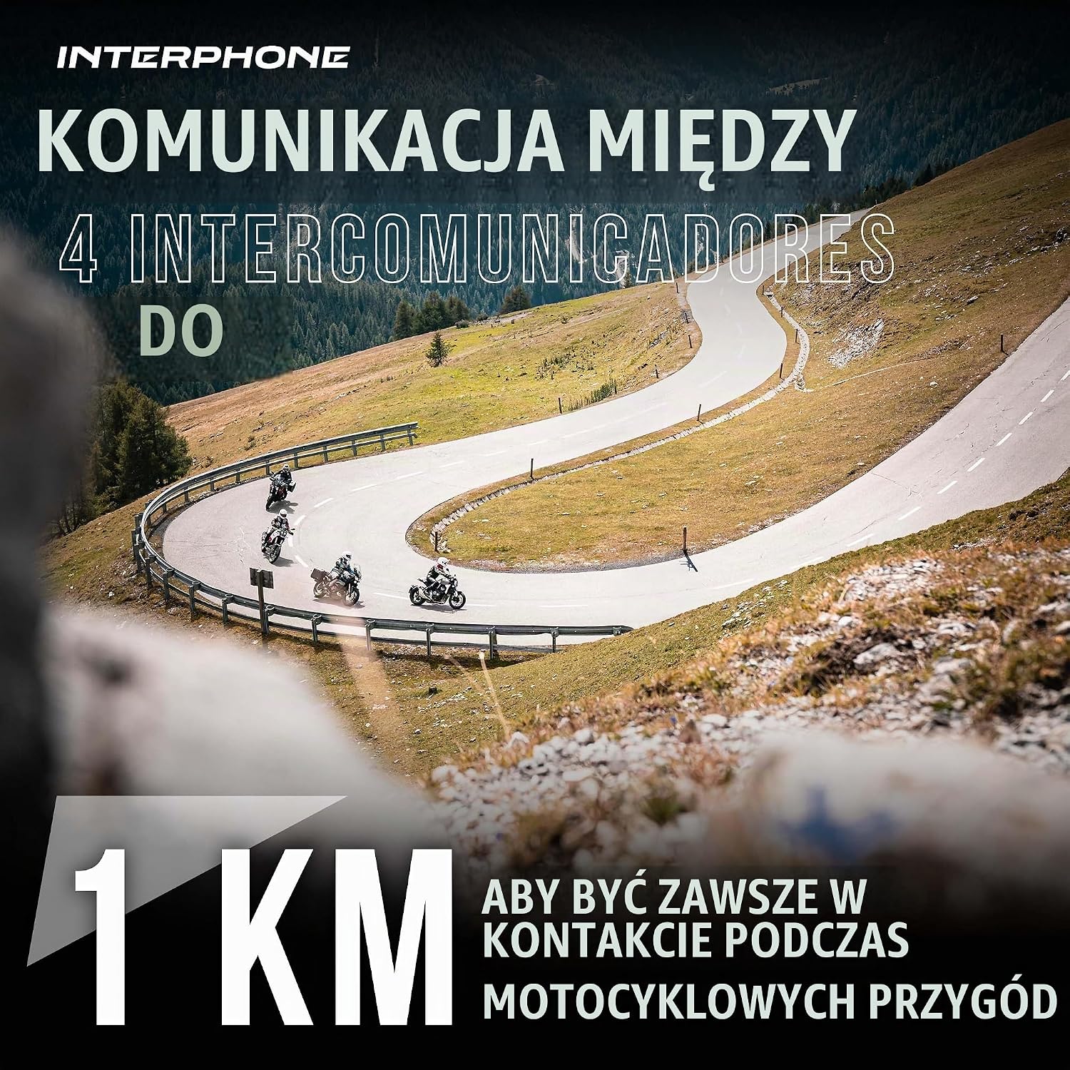 Detalle 1 de Interphone INTERPHOSPORTHD – interkom motocyklowy Bluetooth, słuchawki HD 40 mm