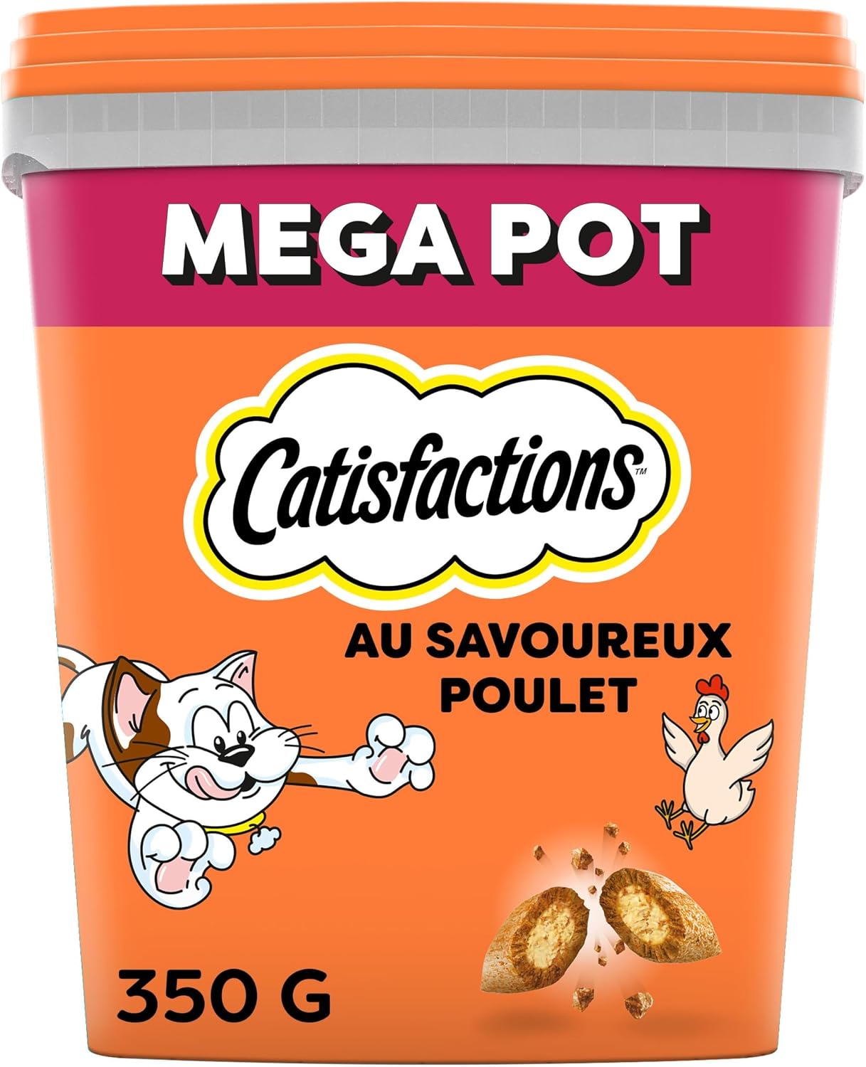Catisfactions Maxi Tub Friandises au Poulet pour Chats – Lot de 2, 350 g