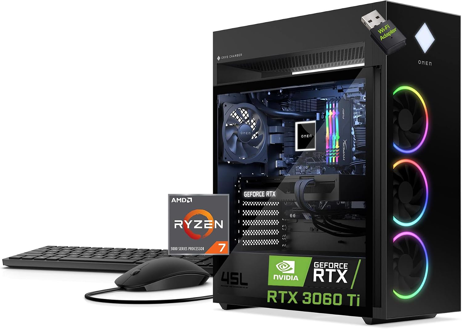 Detalle de HP Gaming Desktop Ryzen 7 5700X