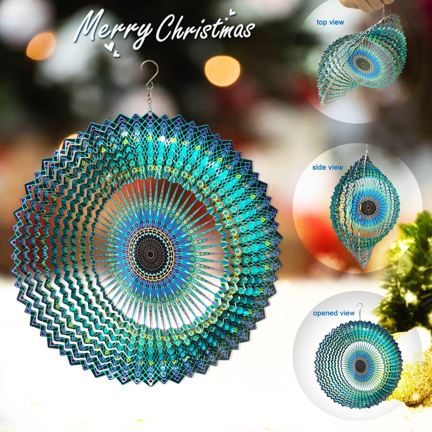 Detalle de FONMY Wind Spinner Mandala 12-inch