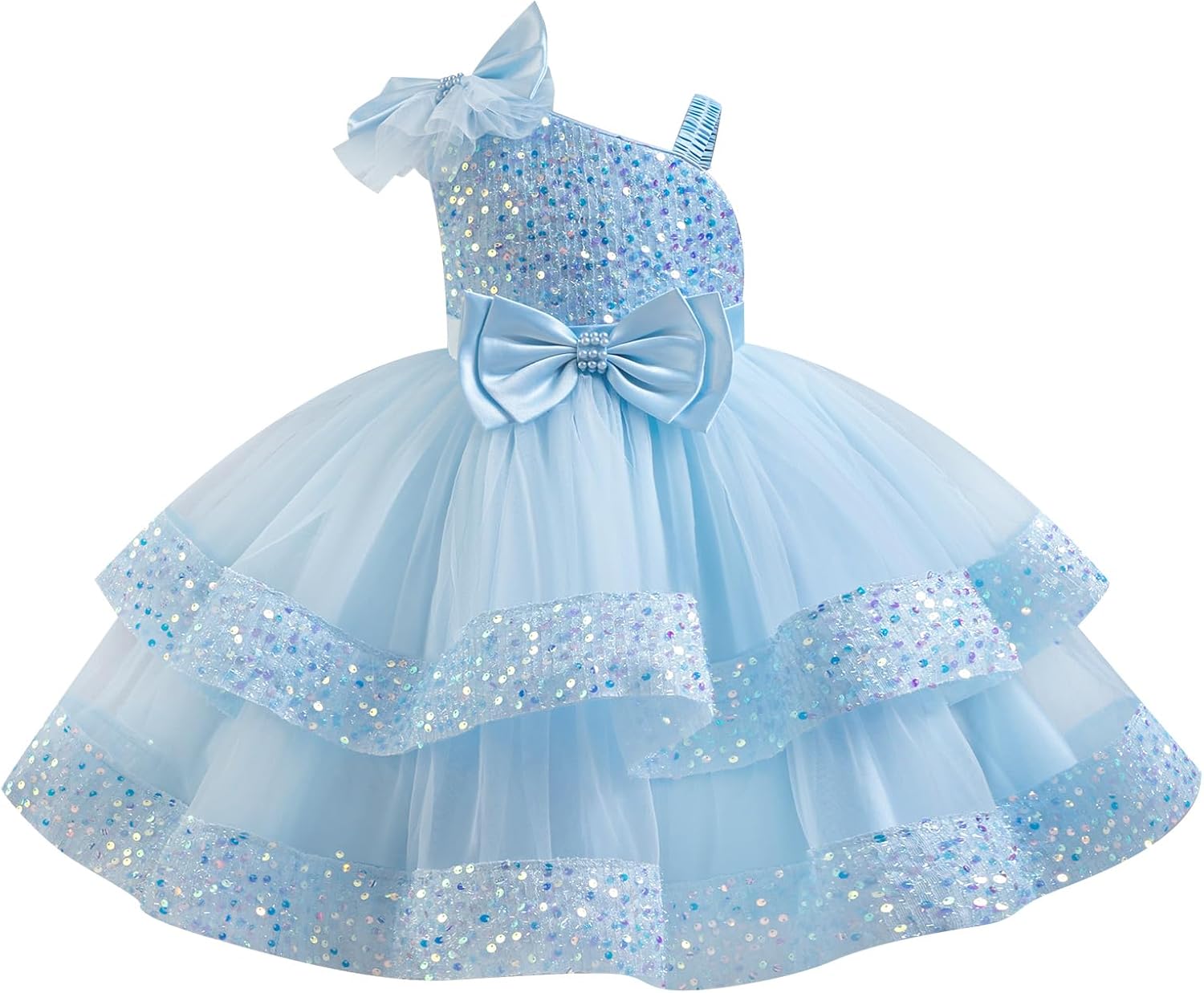 Thumbnail 4 de Robe IDOPIP fille soirĂ©e sequins noeud đ
