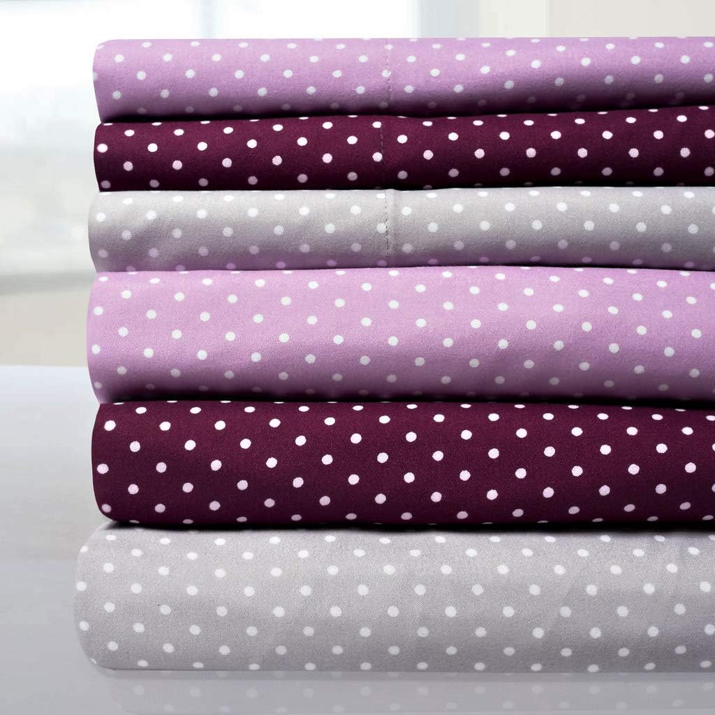 Thumbnail 4 de 1500 Supreme Collection Queen Sheet Sets Polka Dot Gray – Luxury Hotel Bed Sheets, Deep Pockets, and Stay-In-Place Fit