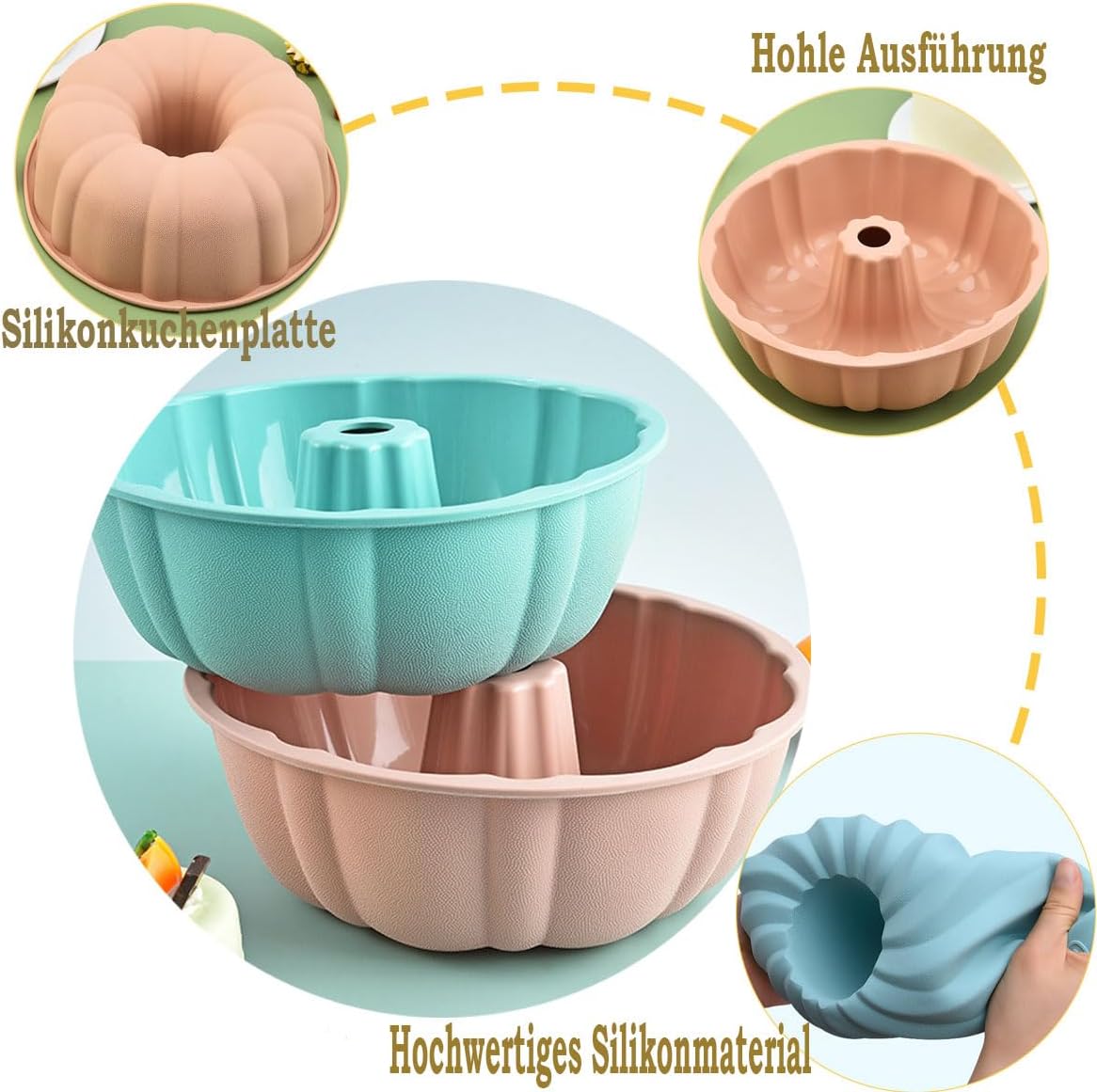 Thumbnail 3 de LANYOTA Gugelhupf Silikonform Ø 25 cm