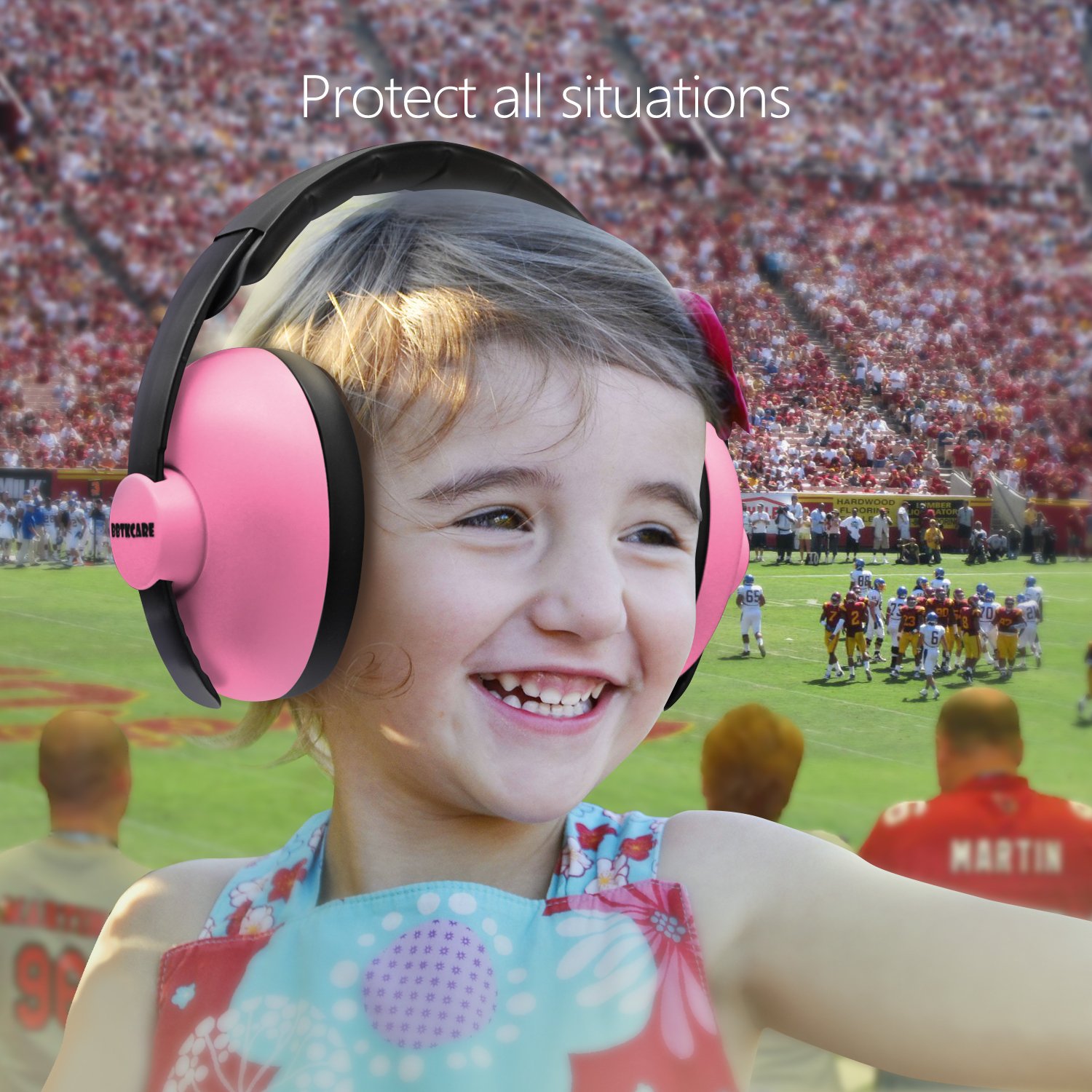 Detalle de BBTKCARE Baby Headphones Noise Cancelling Earmuffs (3 Months to 3 Years) – Pink