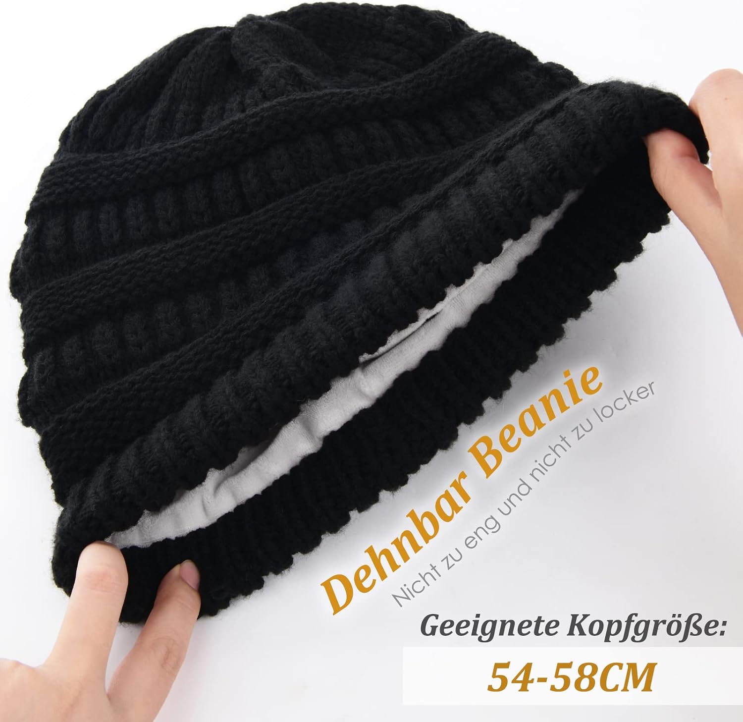 Detalle de FURTALK Damen Beanie Warme Strickmütze