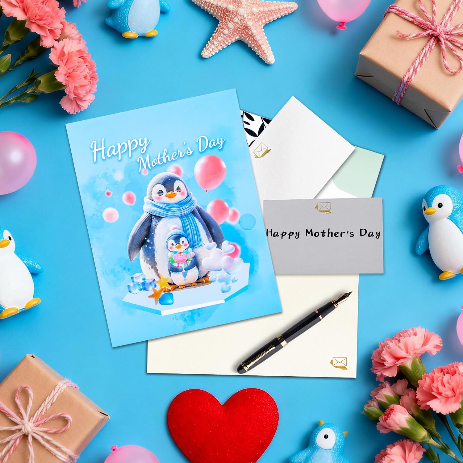 Thumbnail 4 de GREETING ART Penguin Pop-Up Mother’s Day Card, 3D Design, 20 x 15 cm