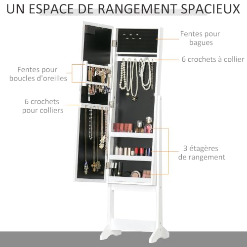 Thumbnail 3 de HOMCOM armoire à bijoux 136 cm