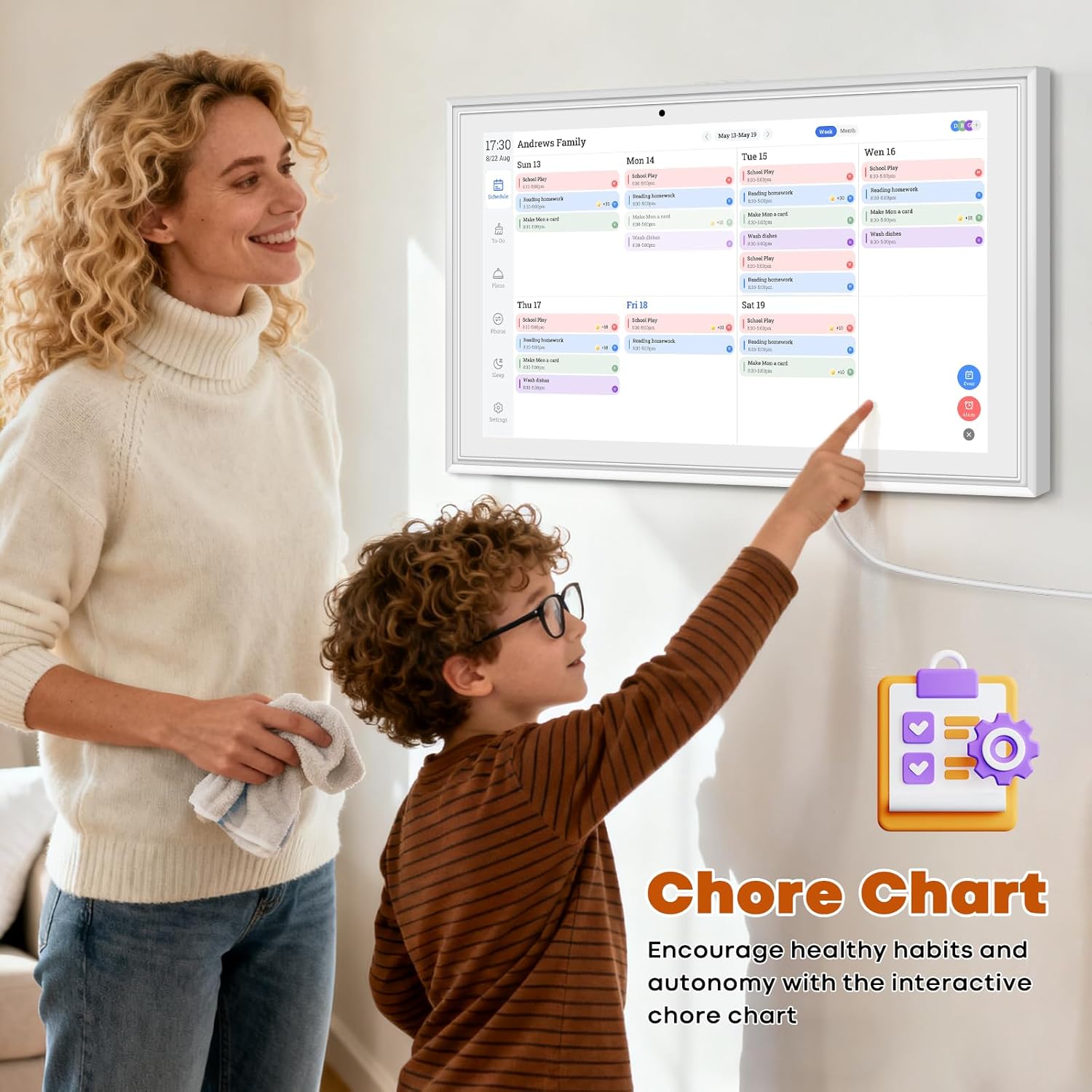 Thumbnail 4 de Hesmor 15.6" Digital Calendar 32GB