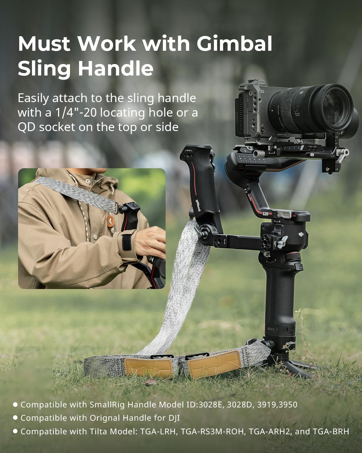 Detalle 2 de SMALLRIG RS3 RS2 Bandoulière soulageante 30 kg