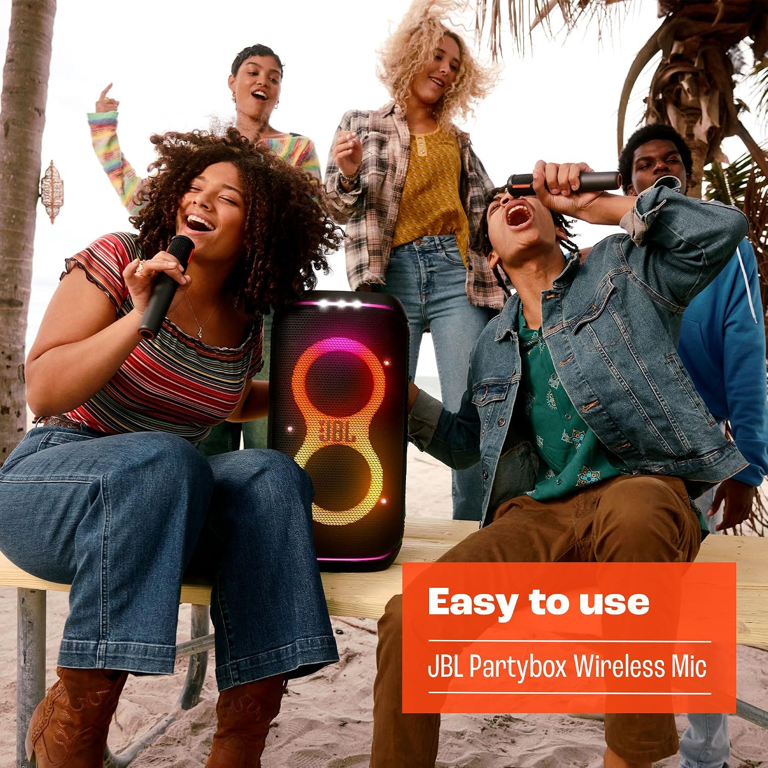 Detalle 2 de JBL PartyBox Wireless Mic – Set mit zwei digitalen kabellosen Mikrofonen