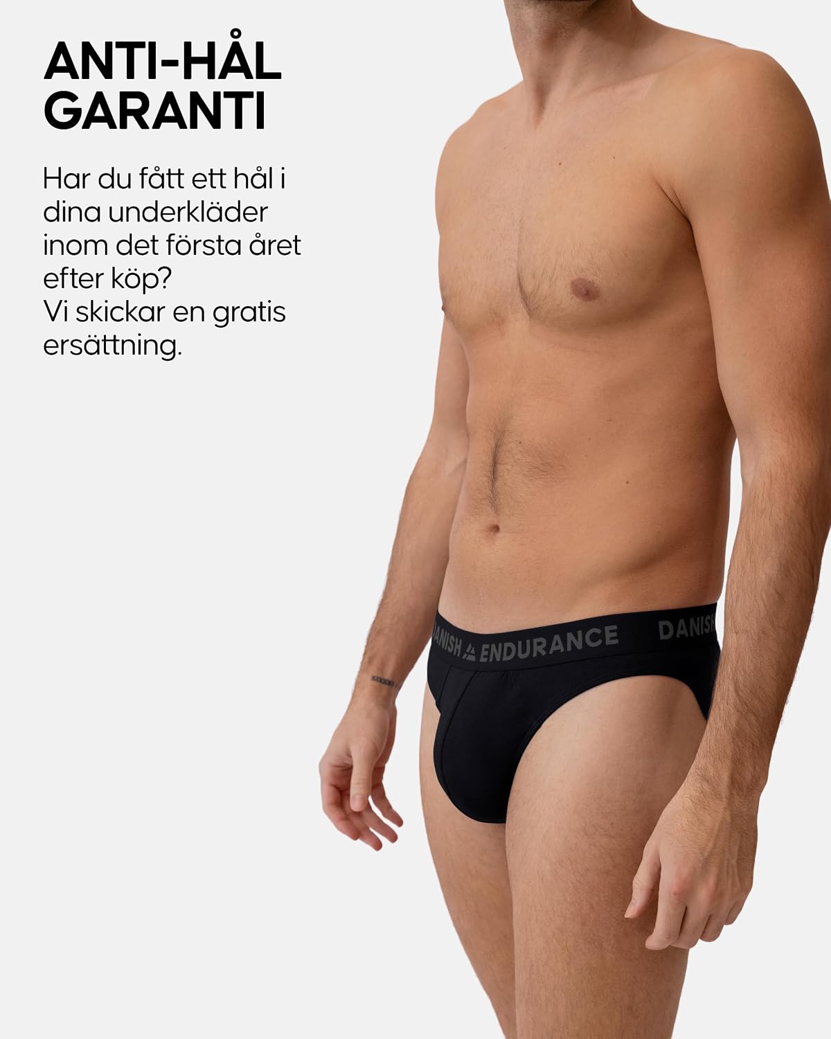 Detalle de DANISH ENDURANCE bambukalsonger för herr, låg skärning och stretch, 3-/6-pack