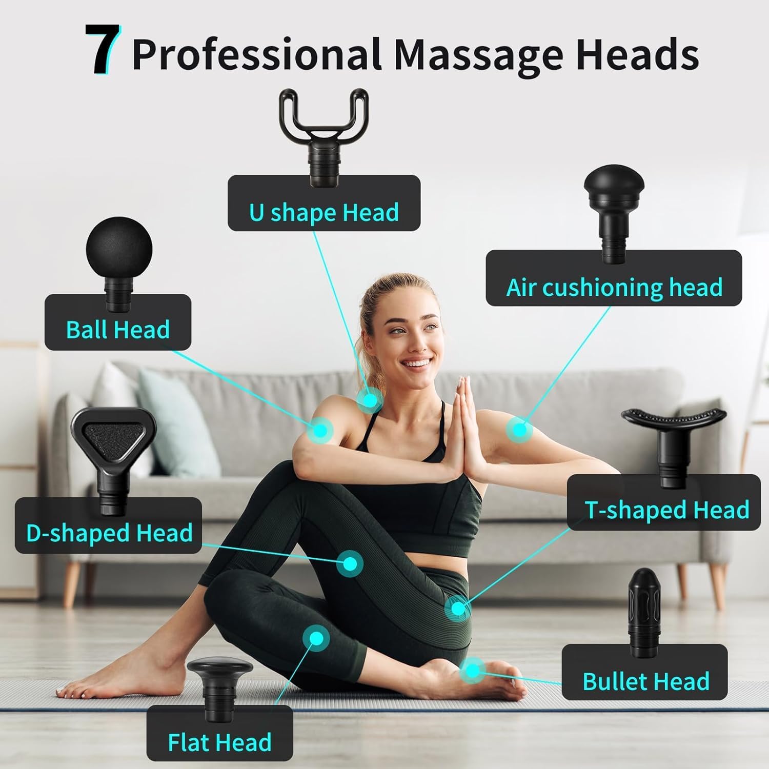 Detalle 2 de arboleaf Massage Gun Deep Tissue (6 Speeds) with Case and Type-C Charging