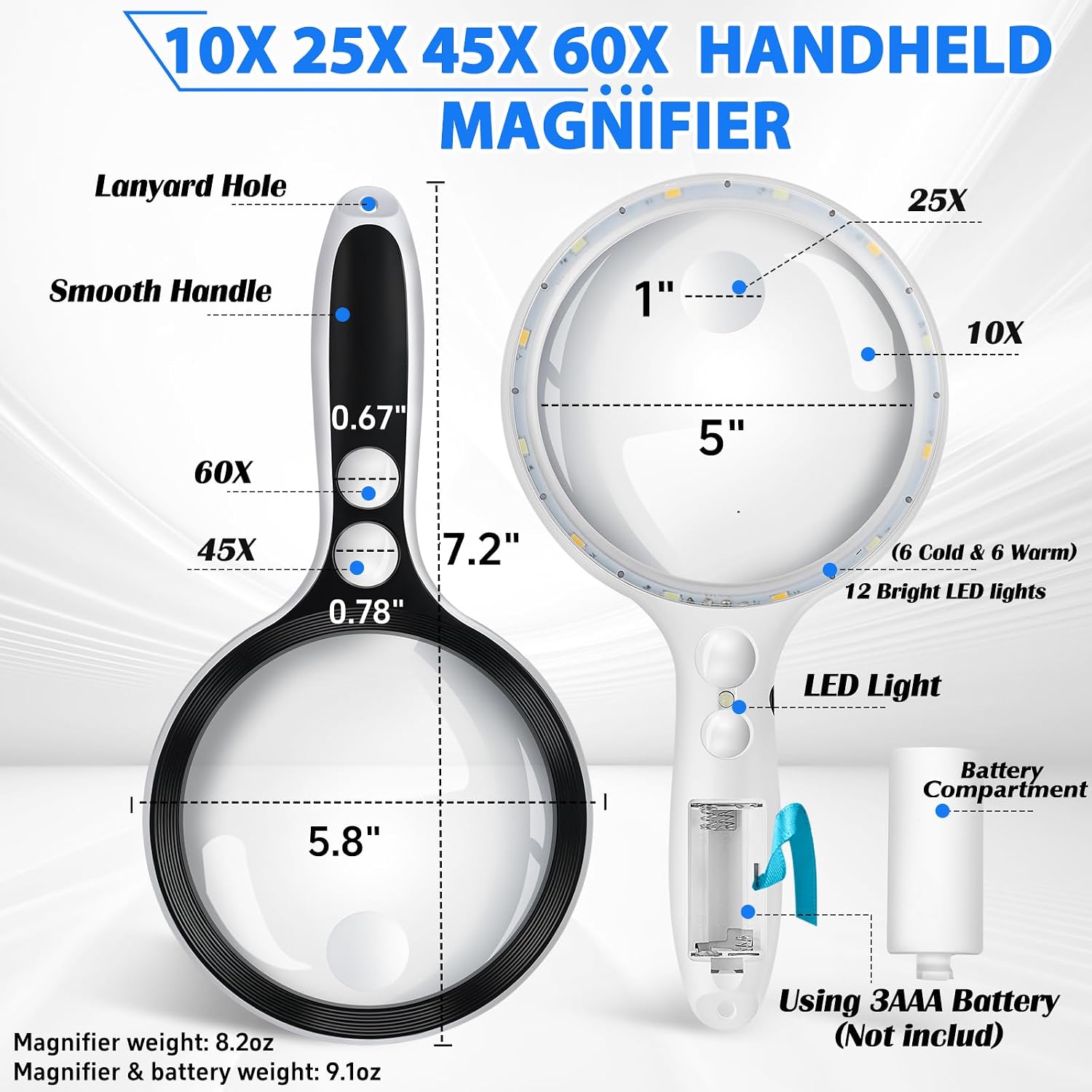 Thumbnail 6 de Lighted Magnifying Glass, 5-Inch Lens