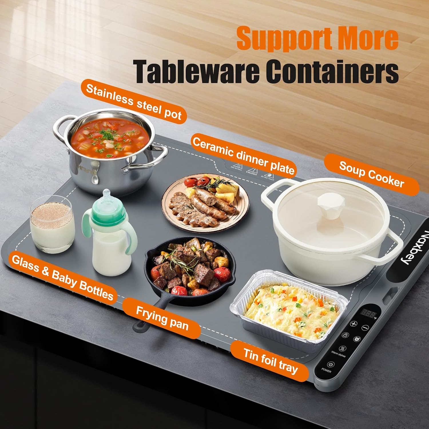 Detalle 2 de NAXBEY Food Warming Mat, 23.6 x 15 in