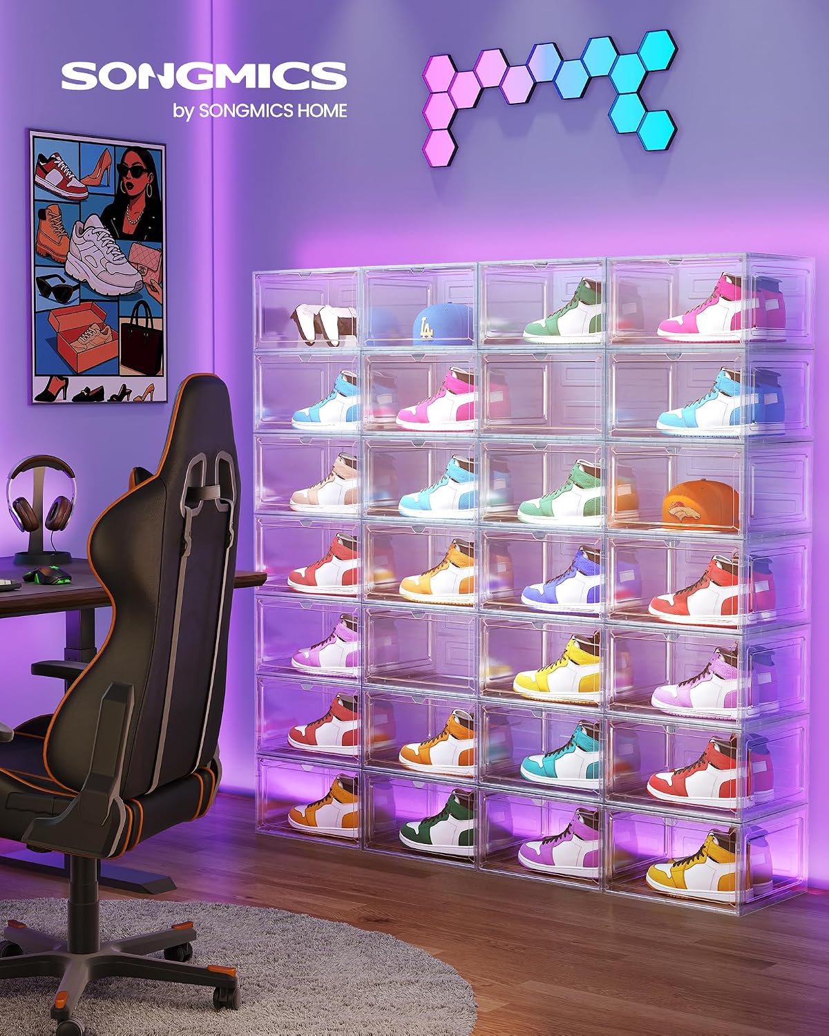 Thumbnail 1 de SONGMICS LSP506W01 Scatole per Scarpe 33x28,5x19,2 cm