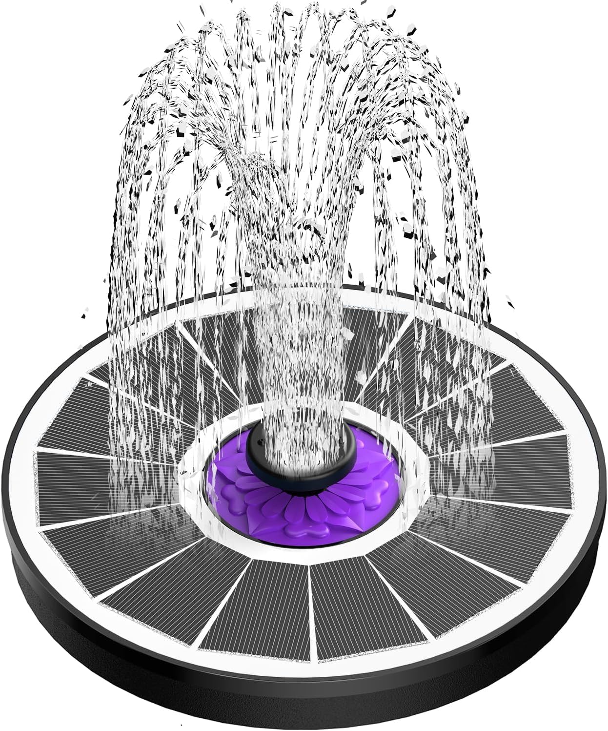 Thumbnail 6 de SZMP Solar Fountain Green Flower – Upgrade 3.5W solar bird bath fountain with 7 nozzles