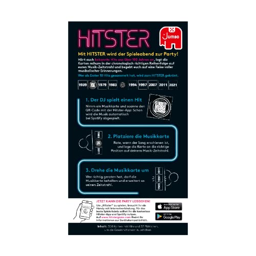 Detalle de Hitster Musik Partyspiel für Erwachsene – das Karten- und Brettspiel für unvergessliche Partynächte