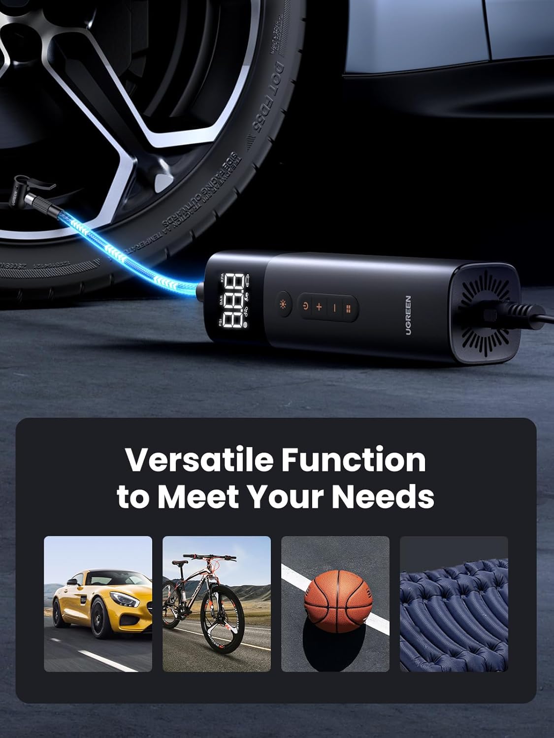Thumbnail 4 de UGREEN Tyre Inflator 150 PSI 12V