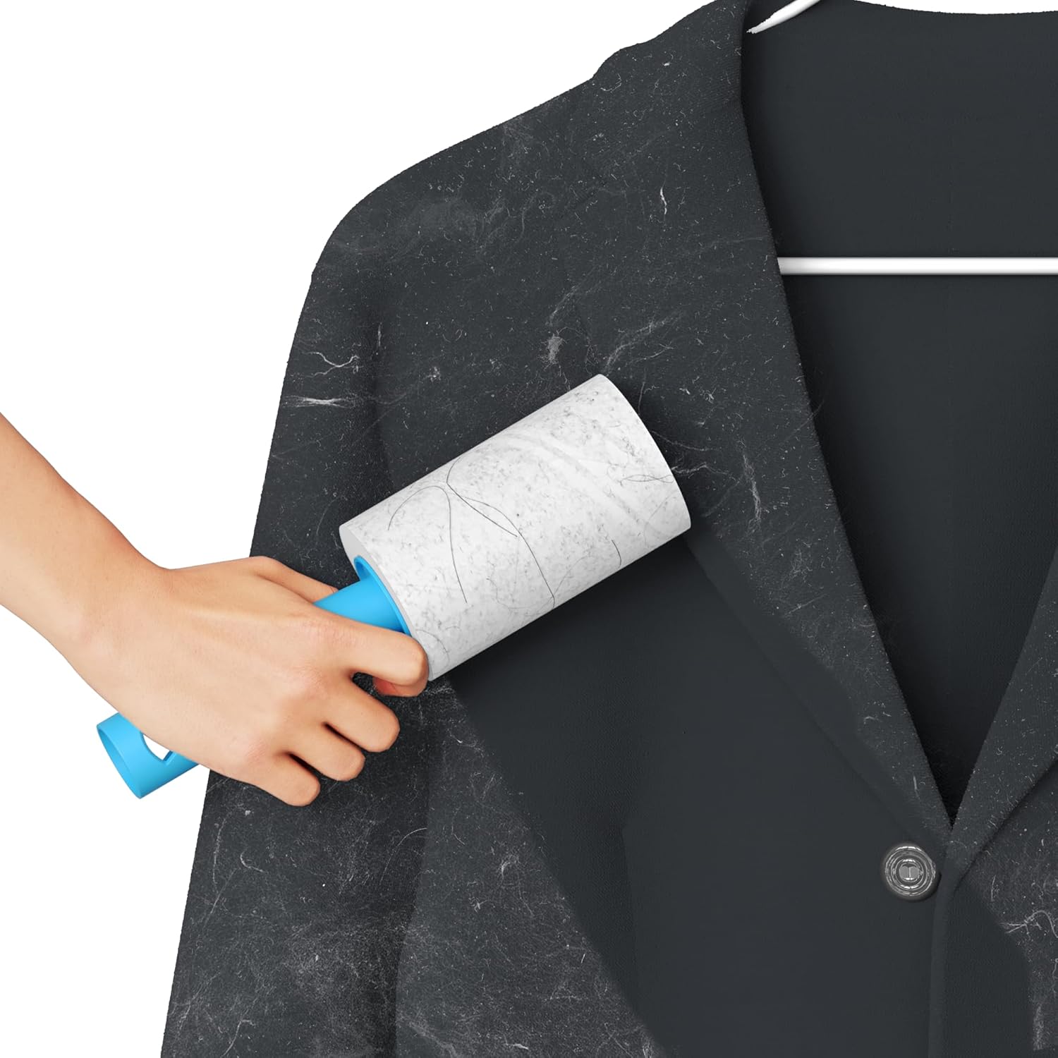 Detalle de Lint Rollers 400 Sheets Lint Remover for Pet Hair, Couch, Clothes, Furniture and Carpet – Albatross Health New England