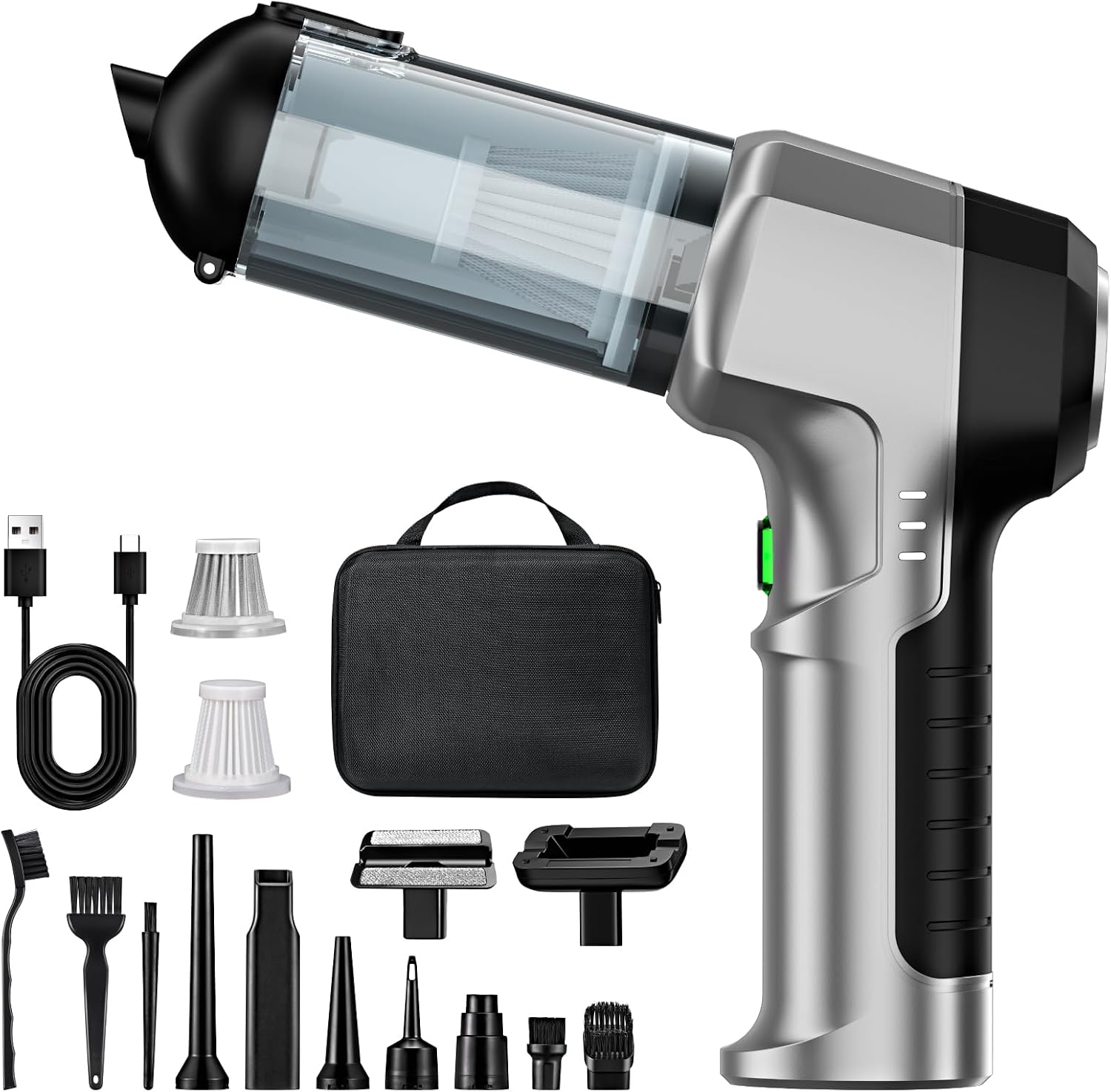 Detalle de Micisty ST-66587Plus 4-in-1 accu-handstofzuiger, 25.000 Pa, 3 standen