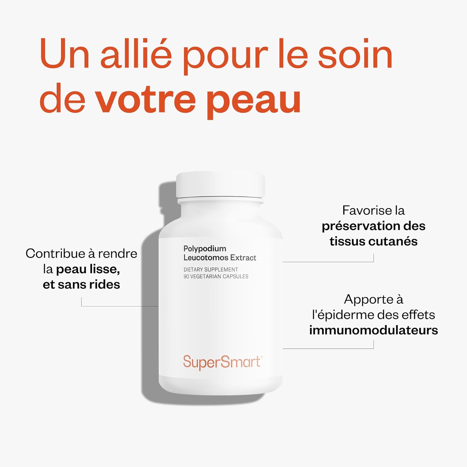 Thumbnail 2 de Supersmart Polypodium Leucotomos Extract – extrait végétal de feuilles, 90 gélules végétariennes
