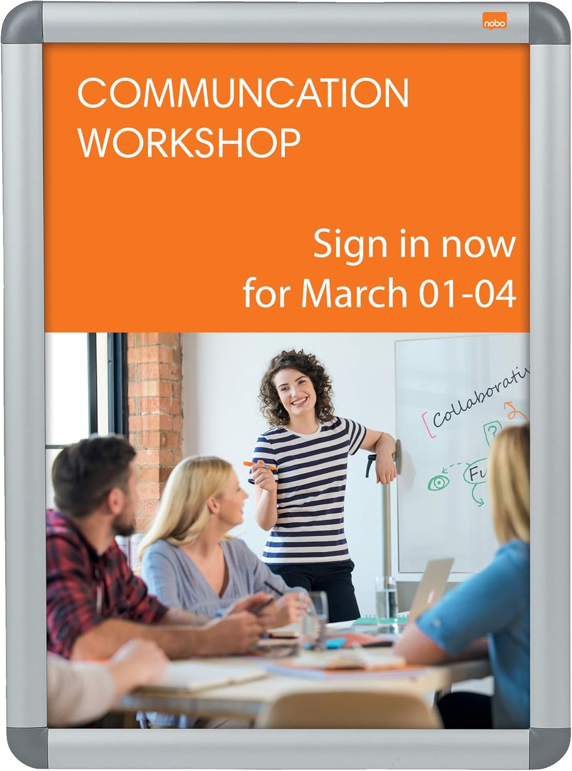 Thumbnail 1 de Nobo Tablón de Anuncios A3 con Marco de Aluminio Plata 📋