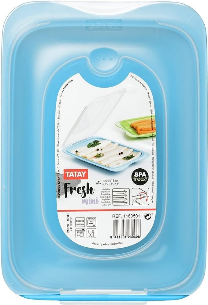 Detalle 2 de TATAY Porta Affettati per Frigorifero Fresh – Set di 4 contenitori impilabili 12x3,1x18 cm