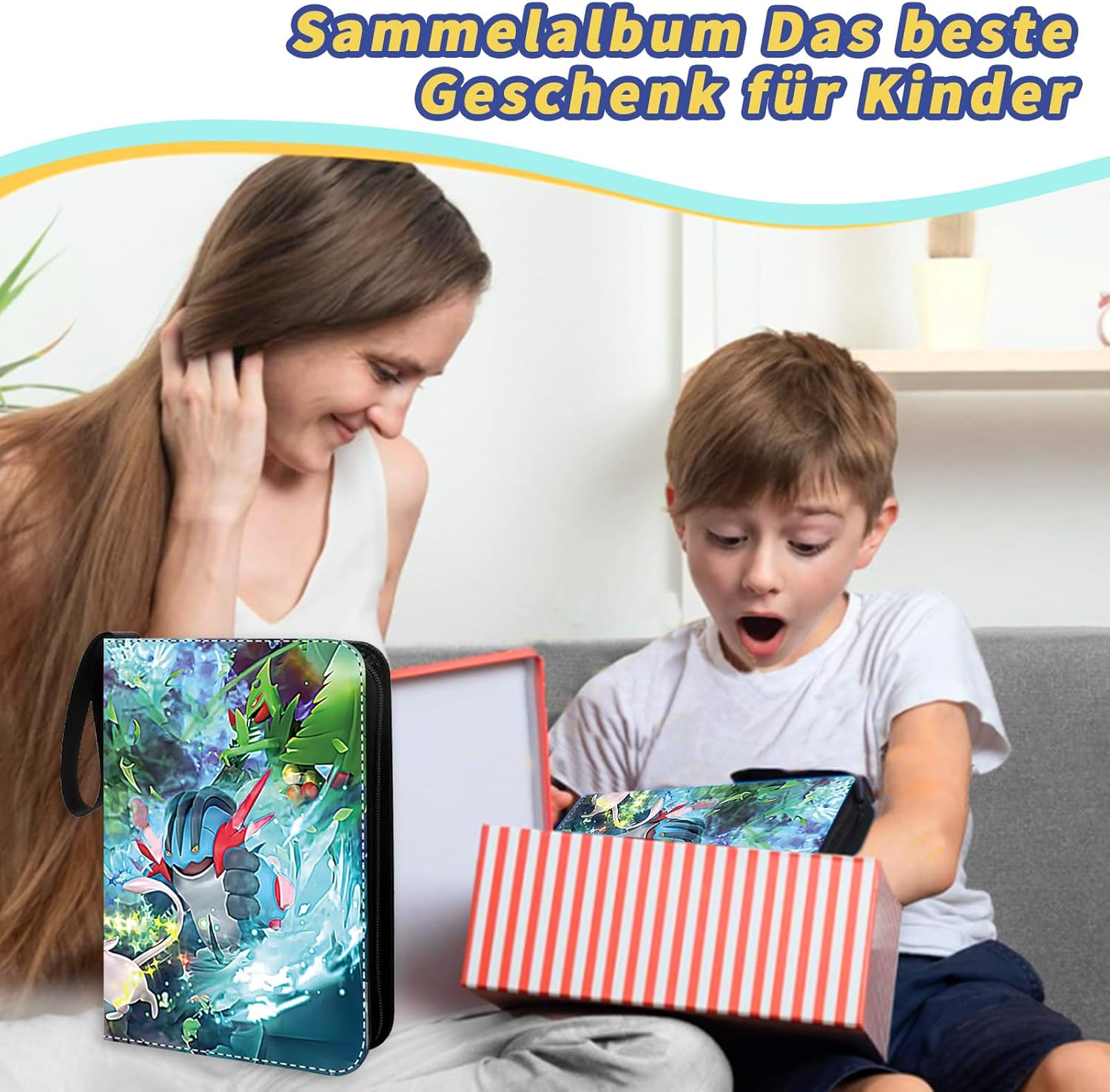 Thumbnail 4 de HazyZany Sammelalbum für Pokemon Karten – 50 Seiten, 900 Karten Kapazität
