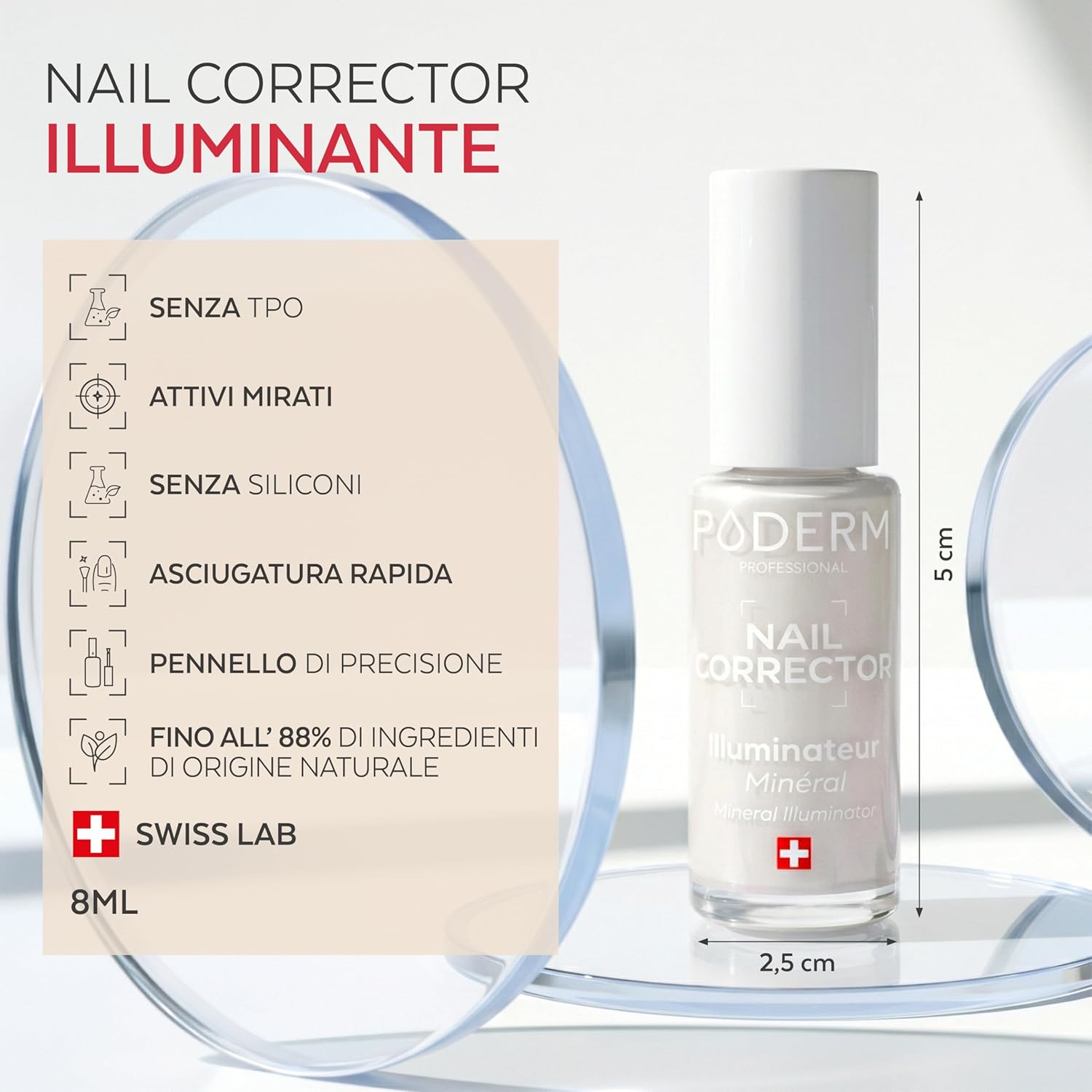 Thumbnail 4 de PODERM Smalto Trattamento Unghie Correttivo & Perfezionatore Illuminante – 8 ml