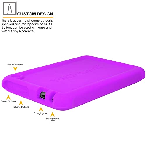 Thumbnail 7 de TECHGEAR Bumper Case with Screen Protector for All-New Amazon Fire 7" (2022, 12th Gen) – Purple