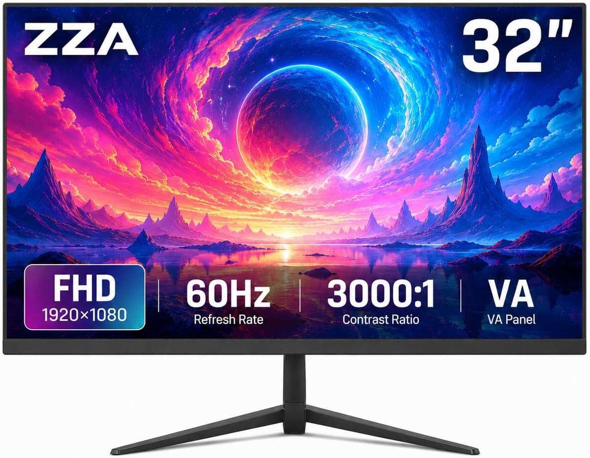 Imagen de 32 Inch 1K FHD Monitor (1920x1080) with 60Hz, AMD FreeSync, 178° Viewing Angle, and VESA Mount en OfertitasTOP