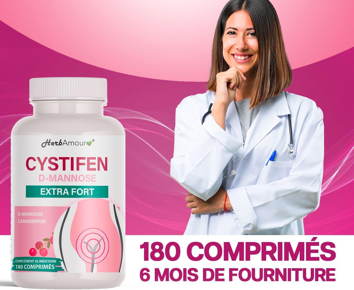 Thumbnail 6 de D-MANNOSE 180 comprimés haute dose + Canneberge — Saint urinaire et cystite (Italie, sans gluten/lactose/sucre/soja)