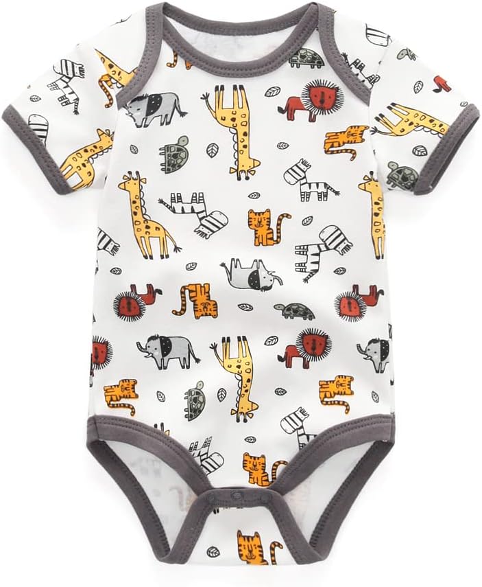 Thumbnail 2 de Chamie Baby Bodysuit Pack of 3: Short Sleeve One-Piece Jumpsuits for 0–12 Months