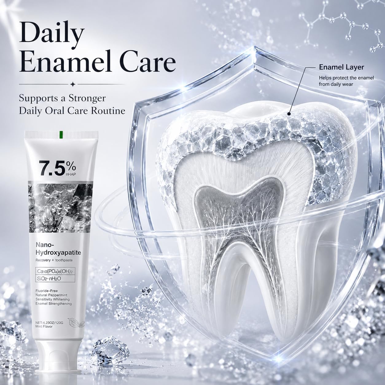 Thumbnail 2 de Nano Hydroxyapatite Toothpaste 4.23 Oz