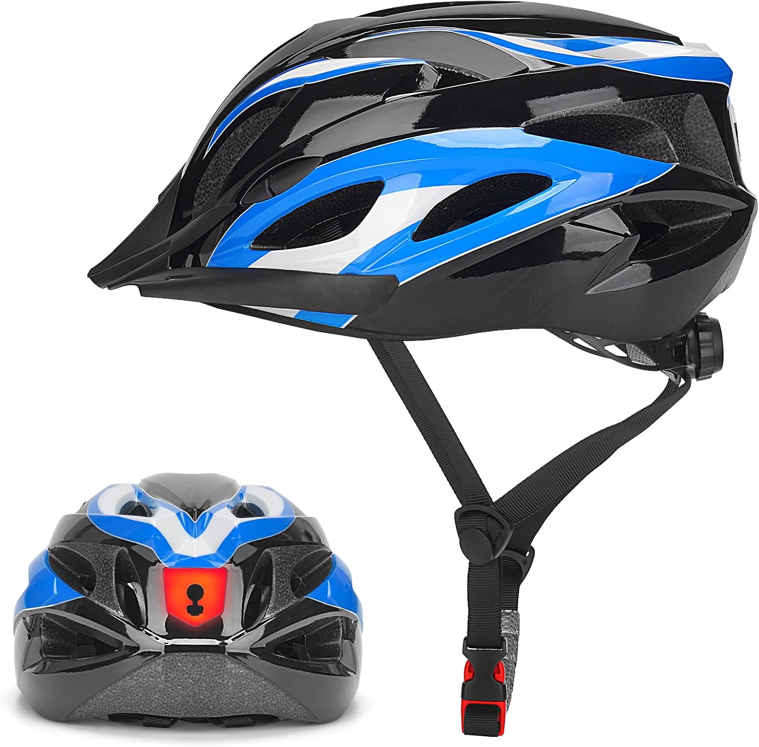 Fahrradhelm Erwachsene mit Licht – Cityhelm Urban Verstellbarer Unisex 57–62 cm