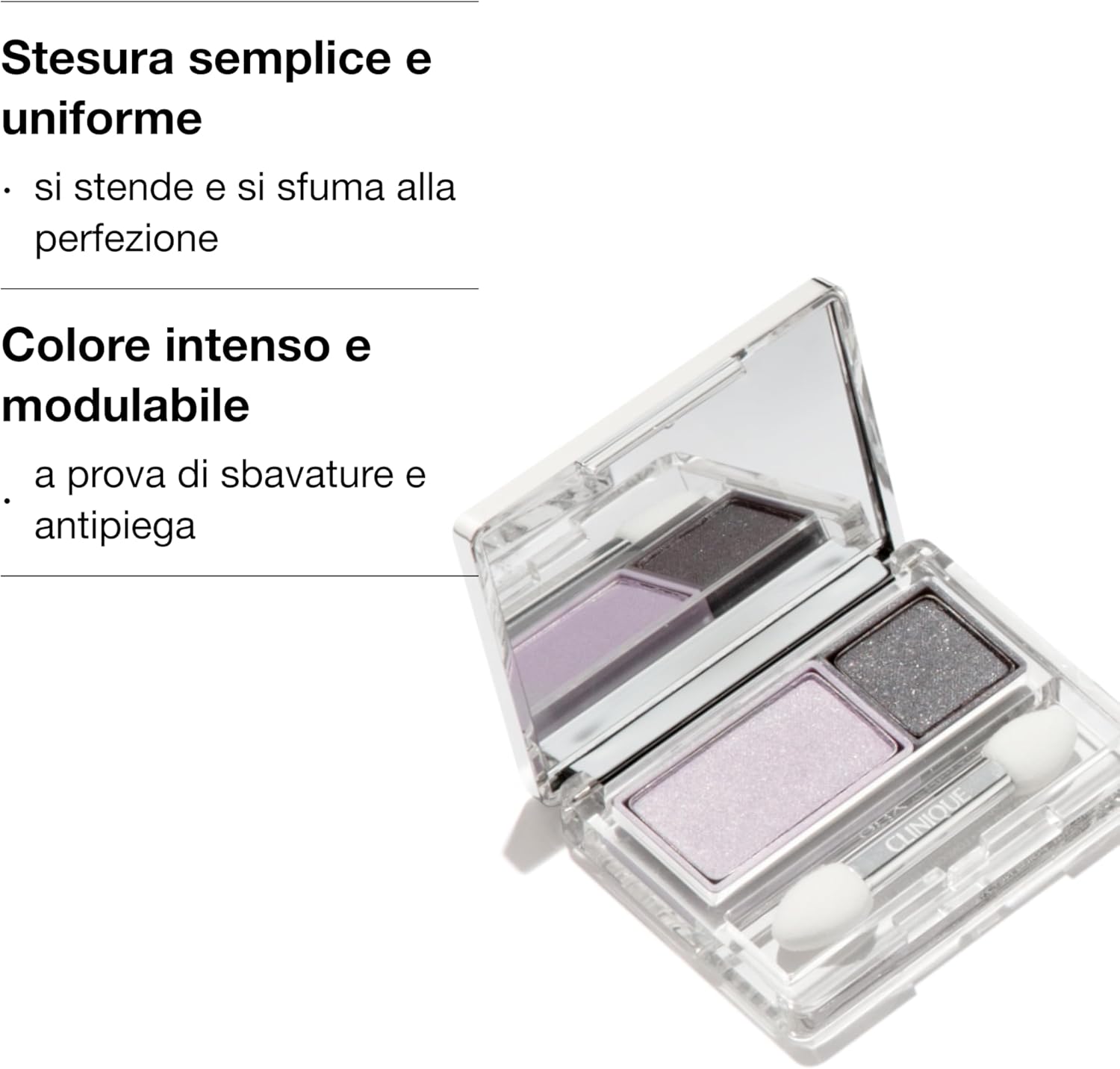 Detalle de Clinique All About Shadow Duo, ombretto in due tonalità a lunga durata (tenuta fino a 8 ore) per occhi sensibili