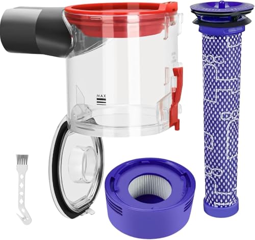 Detalle de QWYTLROX Staubbehälter Ersatz kompatibel mit Dyson V7/V8 – Komplettset mit Filter