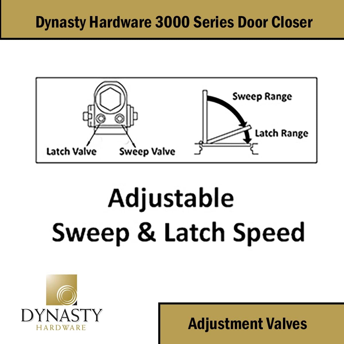 Thumbnail 5 de Dynasty Matériel 3000-Alum, ferme-porte à ressort, 3 cm ⚙