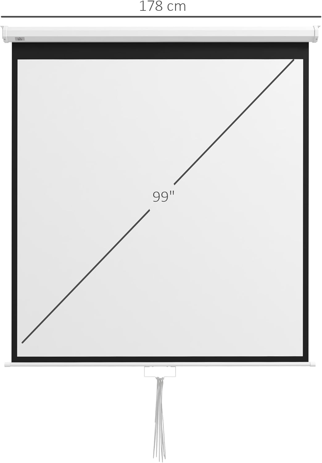 Thumbnail 6 de HOMCOM Écran de projection 99 pouces – Léger, adaptable et conçu pour le home cinéma