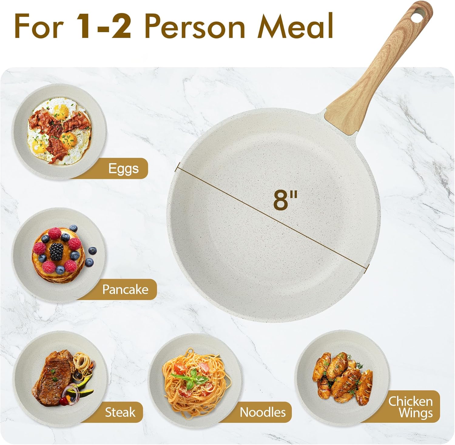 Thumbnail 5 de SENSARTE 8-Inch Ceramic Nonstick Frying Pan
