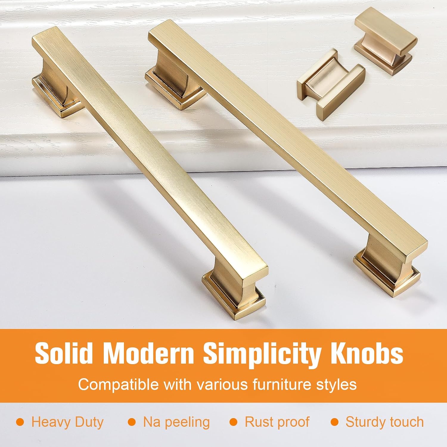 Thumbnail 2 de VEHCIL CBP01 Brushed Gold Cabinet Pulls, 7-Inch Centers, 20-Pack