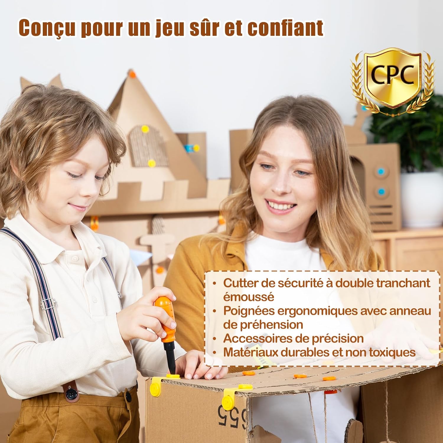 Thumbnail 6 de ZLemma Kit Outils Créatifs en Carton 401 Pièces – Coffret éducation et bricolage créatif pour enfants
