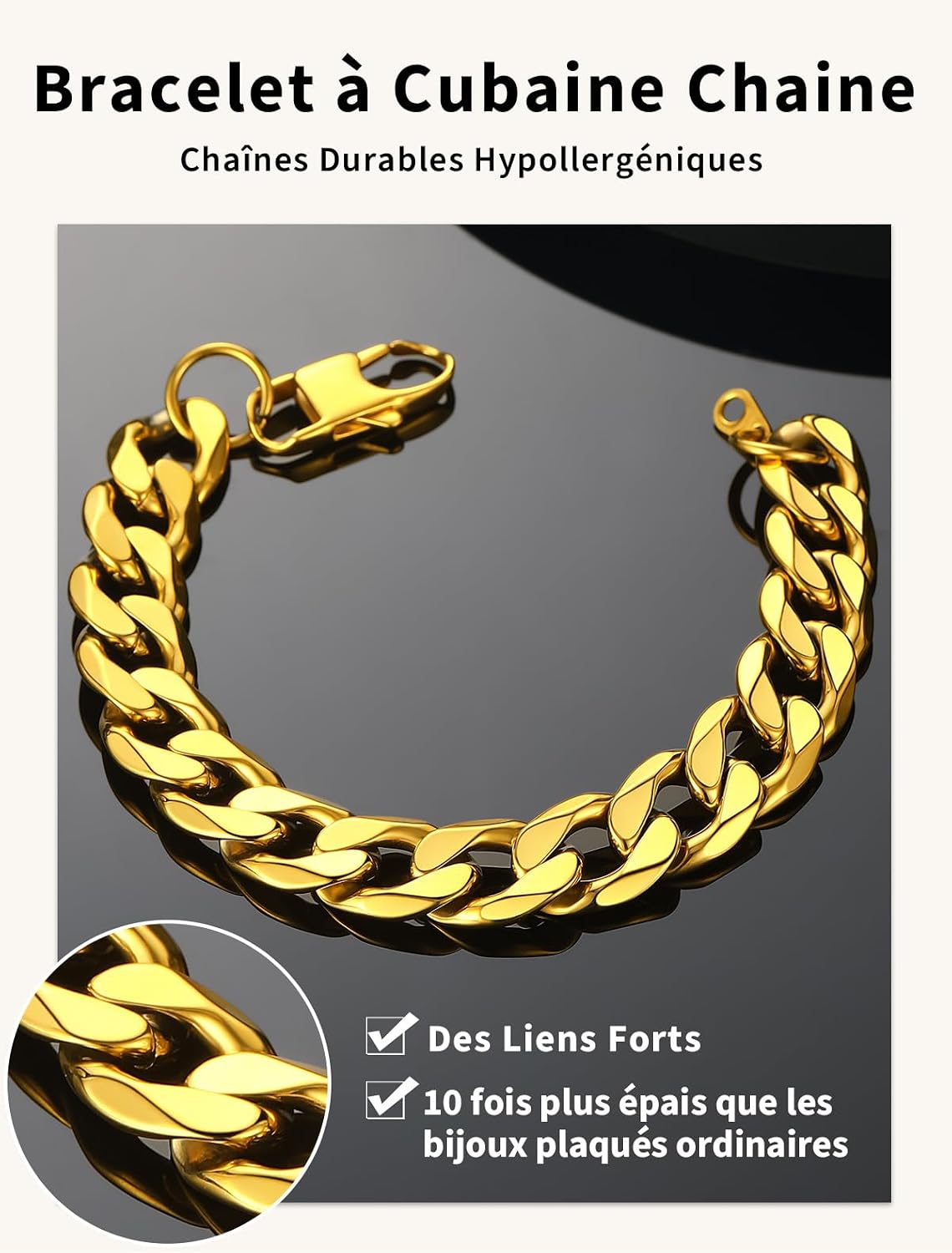 Detalle 2 de ChainsHouse Bracelet Gourmette 13 mm đ