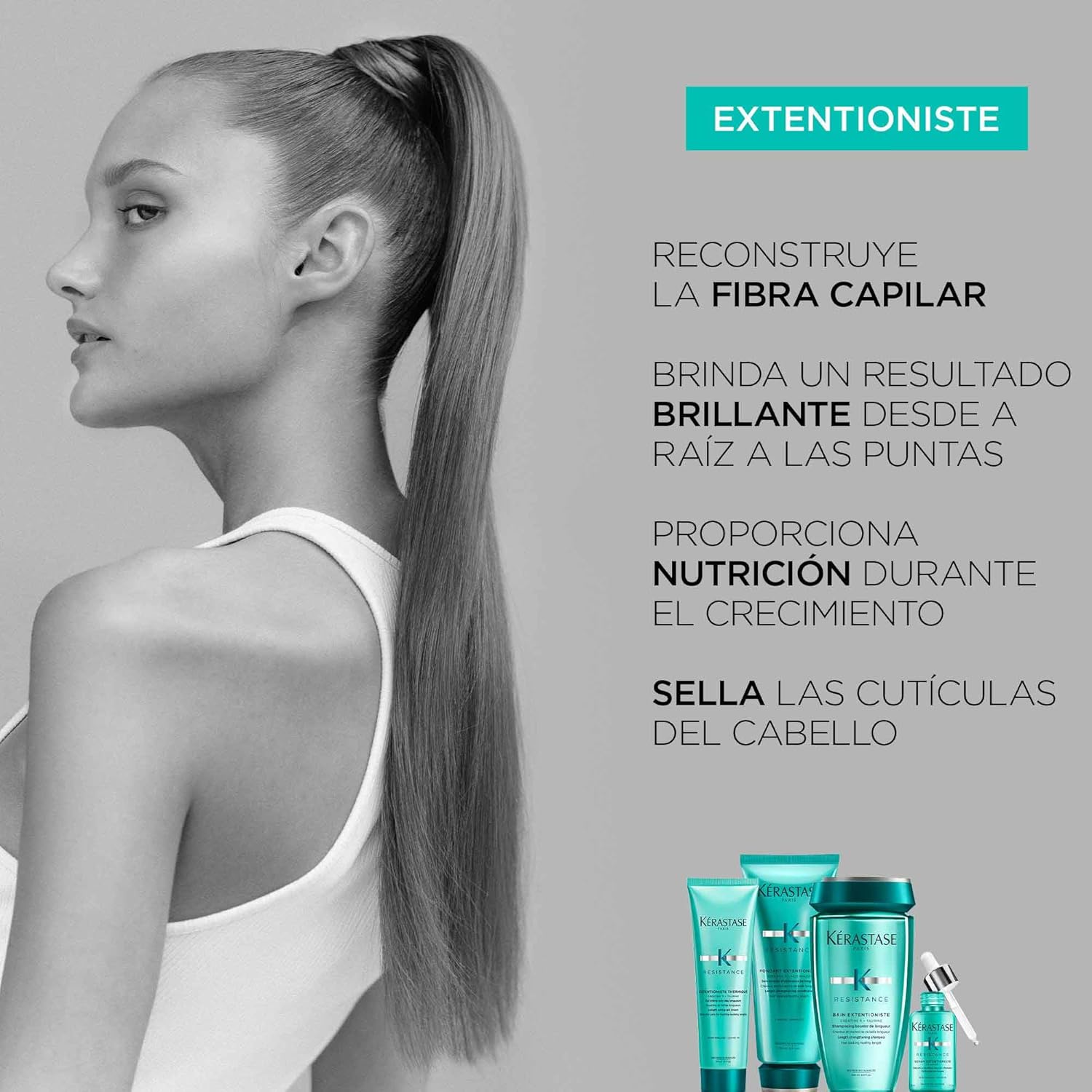 Detalle 2 de KÉRASTASE Résistance Masque Extensioniste – Soin profond pour cheveux longs abîmés (200 ml)
