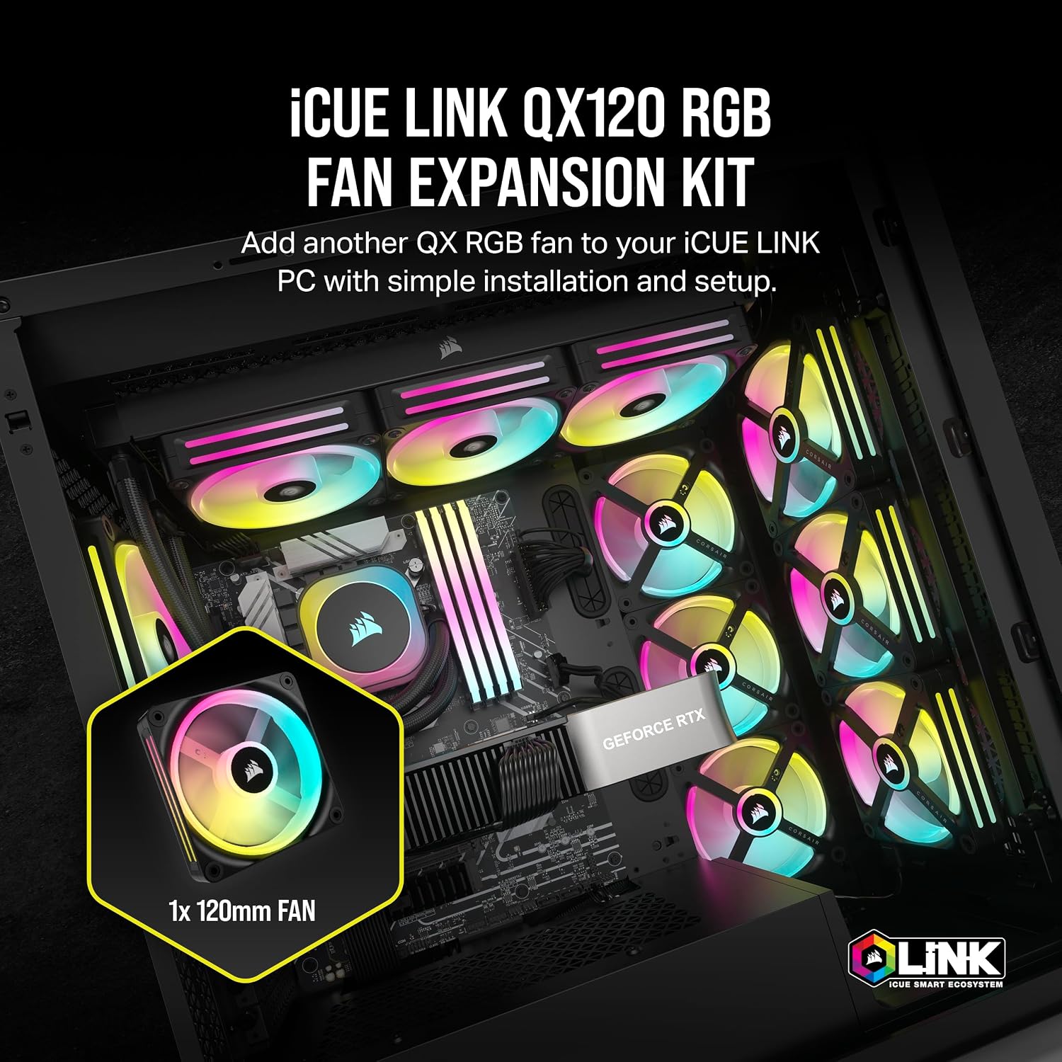 Thumbnail 1 de CORSAIR QX120 RGB fan