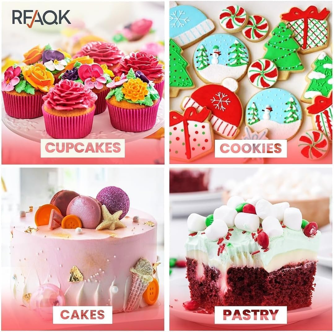 Thumbnail 3 de RFAQK 200PCs Cake Decorating Kit with Turntable & Leveler