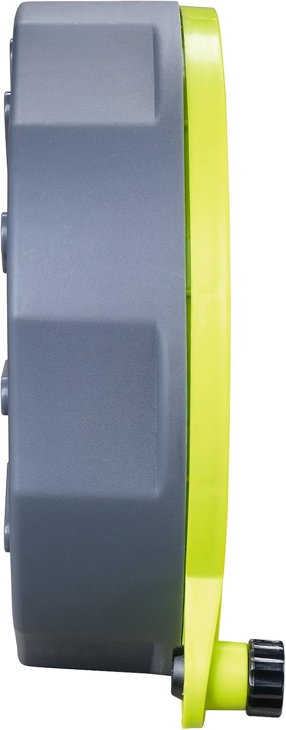 Detalle 1 de Nexus Elektro-Kabeltrommel in Grün (61266) mit 4 Steckdosen, 8 m Anschlusskabel und Kurbel