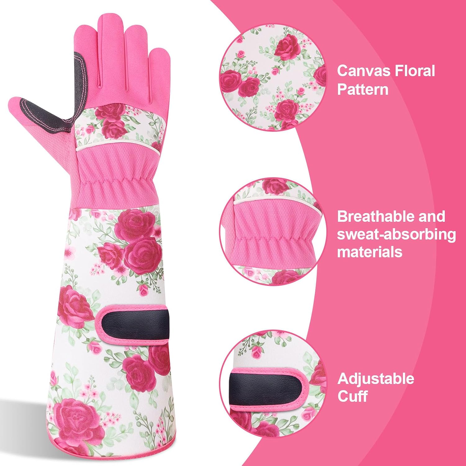 Detalle de DLY breathable garden gloves for women
