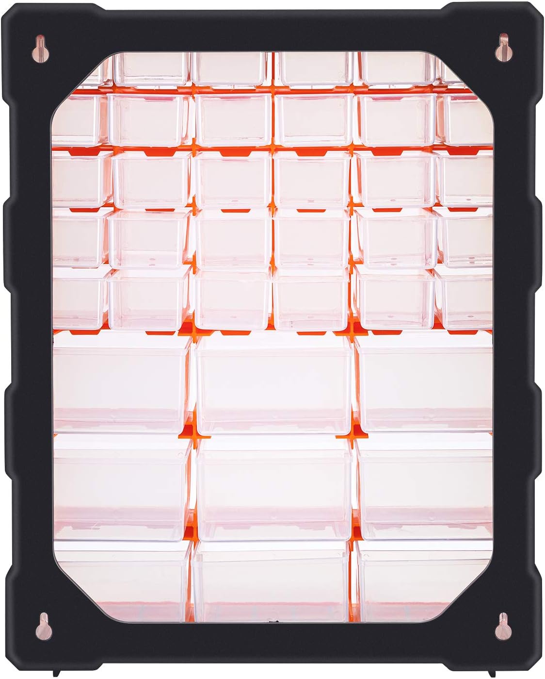 Detalle de Amazon Basics – szafka ścienna z 39 szufladami, czarna, 38 × 15,9 × 47,3 cm